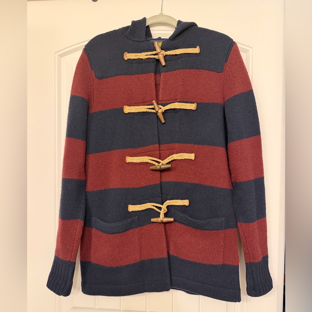 VINTAGE Ralph Lauren Men’s Rugby Wool Toggle Knit Sweater XS